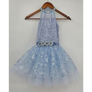 Weissman Dancewear Girls Blue Size MC 10/12 Dance Costume/Fairy Dress Up/Photos